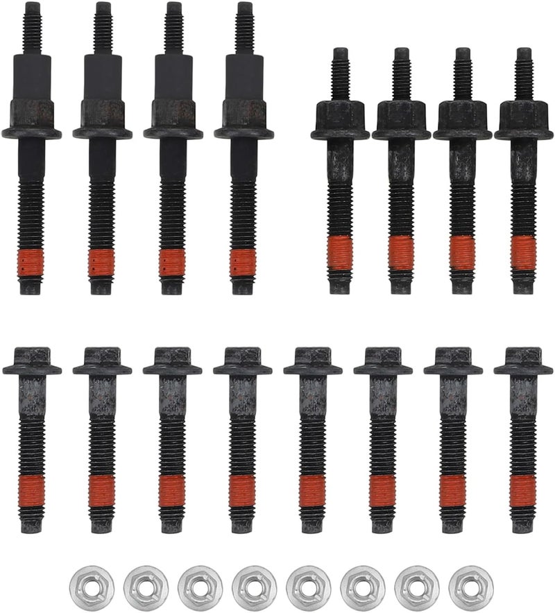 Fitede Exhaust Manifold Hardware Kit Fits for Dodge Dakota Durango Ram 1500 Chrysler Jeep Grand Cherokee Replaces# 6505257AA 6504331 Exhaust Manifold Bolt & Stud Nut Set - Image 1